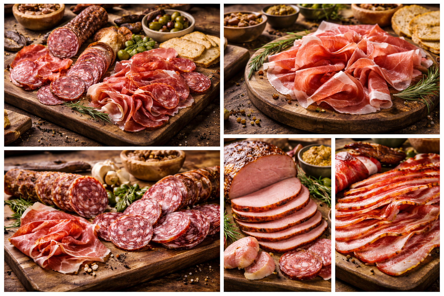 Heritage pork charcuterie board with cured meats